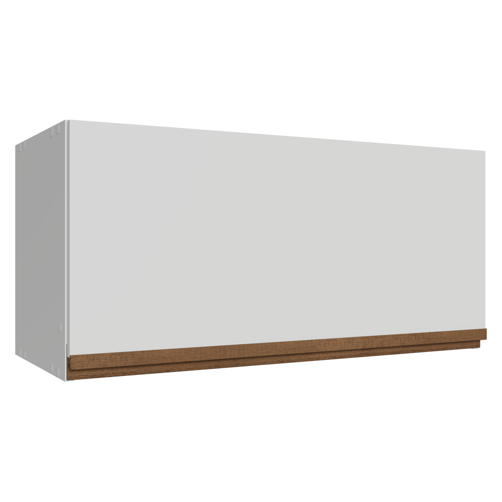 Armário Aéreo de Cozinha com 1 Porta Basculante 120 cm Branco Pieta Madesa
