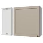 Armário Aéreo de Canto 1 Porta Branco/Crema Vik Madesa