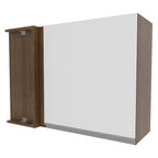 Armário Aéreo de Canto Madesa Glamy 1 Porta Rustic/Branco