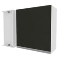 Armário Aéreo de Canto Madesa Glamy 1 Porta Branco/Preto