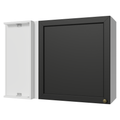 Armário Aéreo de Canto 1 Porta Branco/Preto Vik Madesa