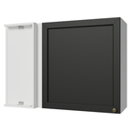 Armário Aéreo de Canto 1 Porta Branco/Preto Vik Madesa