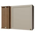 Armário Aéreo de Canto 1 Porta Rustic/Crema Vik Madesa