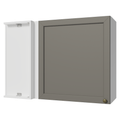 Armário Aéreo de Canto 1 Porta Branco/Cinza Vik Madesa