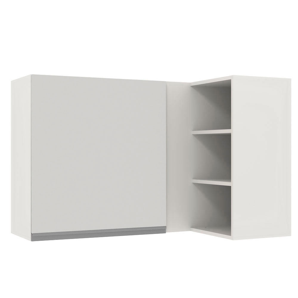 Armário Aéreo de Canto Madesa Glamy 1 Porta para linha de 60 cm de profundidade Branco