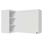 Armário Aéreo de Canto Para Linha 60 cm de Profundidade Branco Vik Madesa