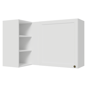 Armário Aéreo de Canto Para Linha 60 cm de Profundidade Branco Vik Madesa