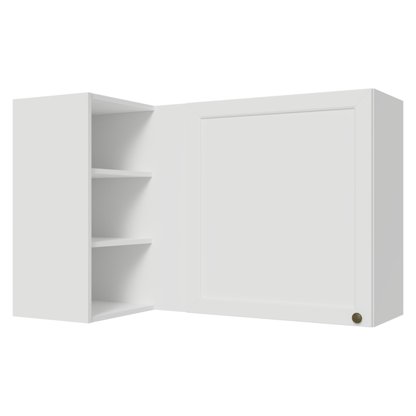 Armário Aéreo de Canto Para Linha 60 cm de Profundidade Branco Vik Madesa