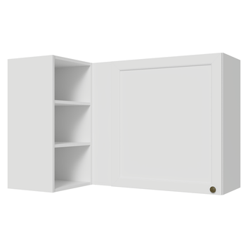 Armário Aéreo de Canto Para Linha 60 cm de Profundidade Branco Vik Madesa
