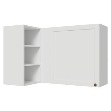Armário Aéreo de Canto Para Linha 60 cm de Profundidade Branco Vik Madesa