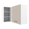 Armário Aéreo de Canto 1 Porta para linha de 60 cm de profundidade Branco/Crema Agata Madesa