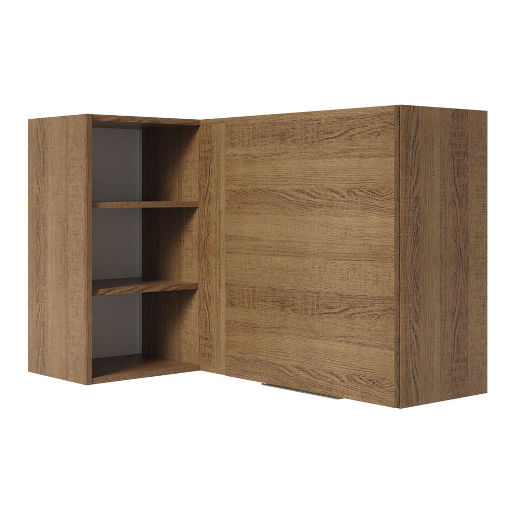 Armário Aéreo de Canto Madesa Stella 1 Porta para linha de 60 cm de profundidade Rustic