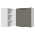 Armário Aéreo de Canto Para Linha 60 cm de Profundidade Branco/Cinza Vik Madesa