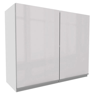 Armário Aéreo Madesa Acordes 100% MDF 80 cm 2 Portas Branco Brilho