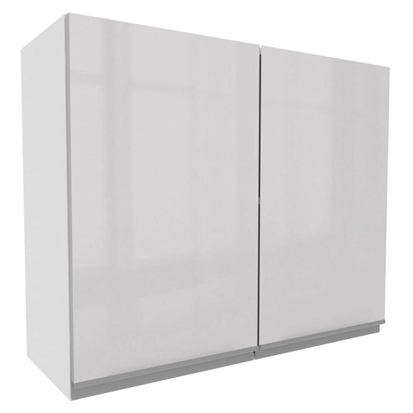 Armário Aéreo Madesa Acordes 100% MDF 80 cm 2 Portas Branco Brilho
