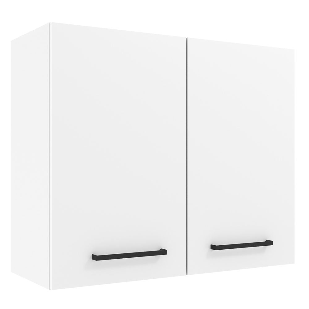 Armário Aéreo Madesa Agata 80 cm 2 Portas Branco