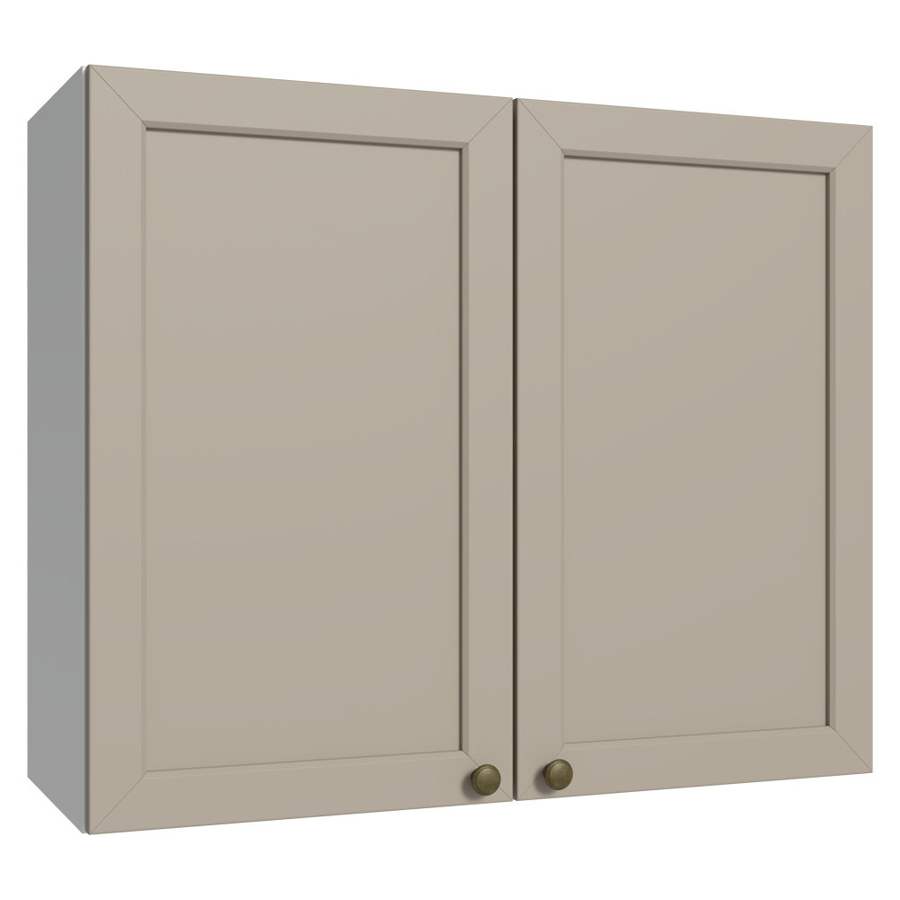 Armário Aéreo 80 cm 2 Portas Branco/Crema Vik Madesa