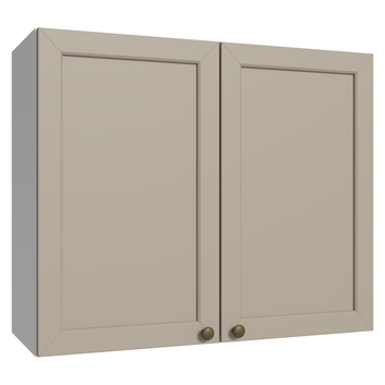 Armário Aéreo 80 cm 2 Portas Branco/Crema Vik Madesa