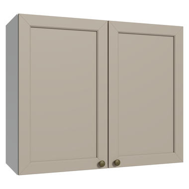 Armário Aéreo 80 cm 2 Portas Branco/Crema Vik Madesa