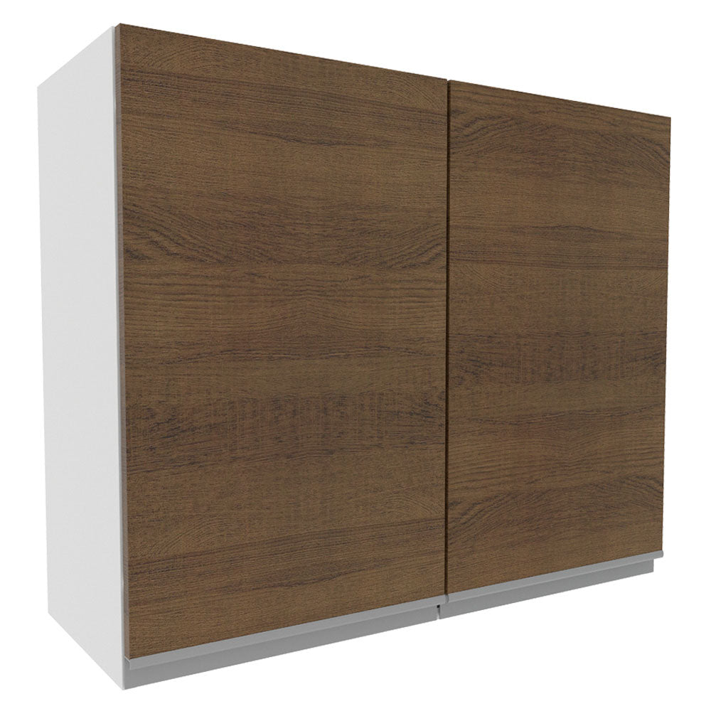 Armário Aéreo Madesa Acordes 100% MDF 80 cm 2 Portas Branco/Rustic
