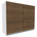 Armário Aéreo Madesa Acordes 100% MDF 80 cm 2 Portas Branco/Rustic