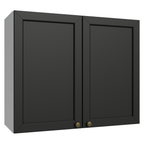 Armário Aéreo 80 cm 2 Portas Branco/Preto Vik Madesa