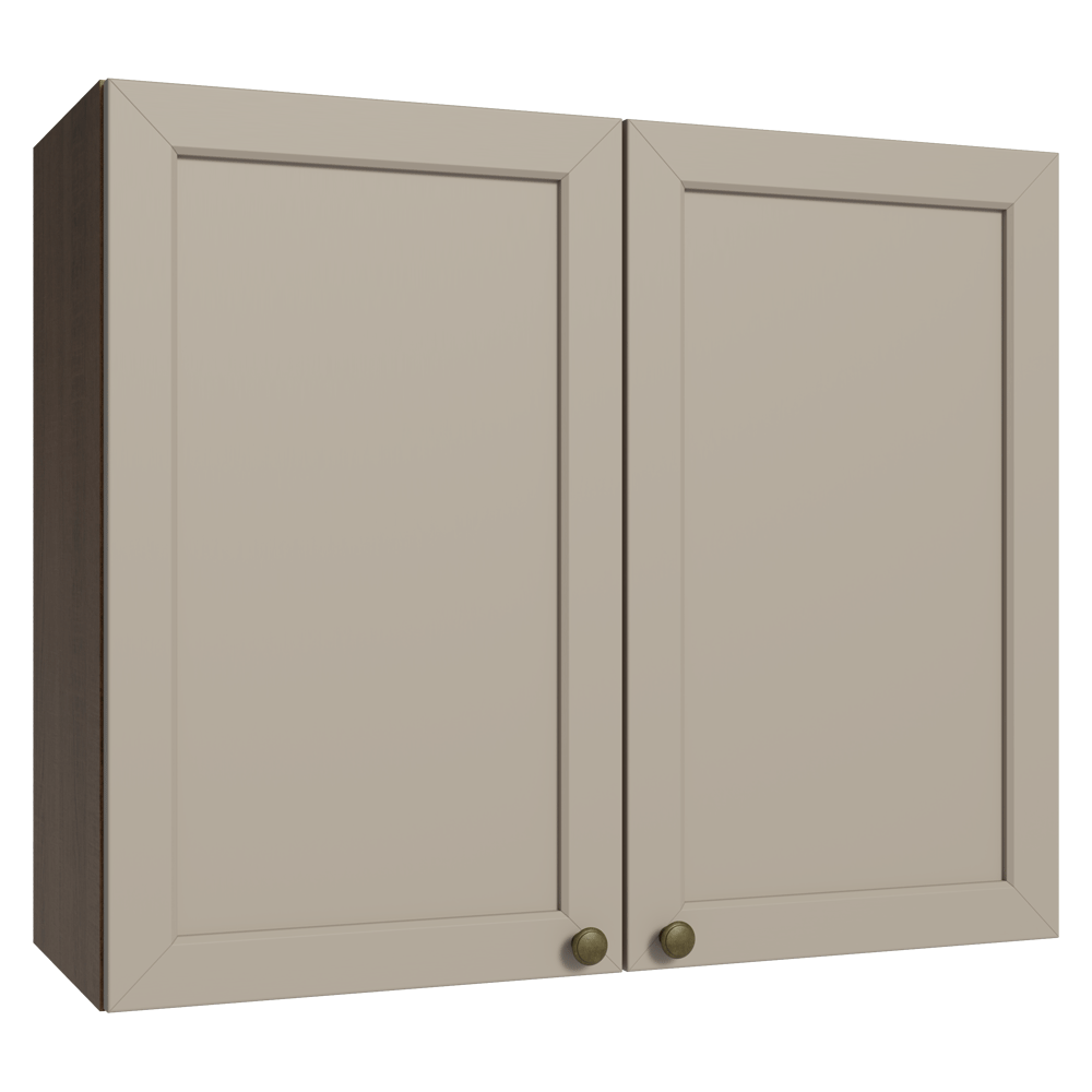 Armário Aéreo 80 cm 2 Portas Rustic/Crema Vik Madesa