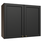 Armário Aéreo 80 cm 2 Portas Rustic/Preto Vik Madesa