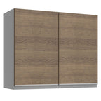 Armário Aéreo Madesa Glamy 80 cm 2 Portas Branco/Rustic