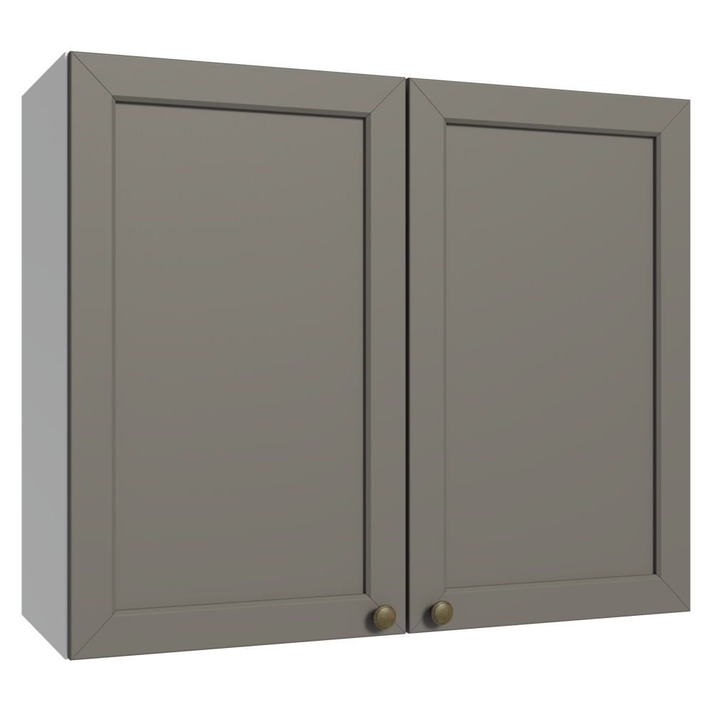 Armário Aéreo 80 cm 2 Portas Branco/Cinza Vik Madesa