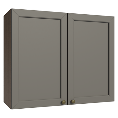 Armário Aéreo 80 cm 2 Portas Rustic/Cinza Vik Madesa