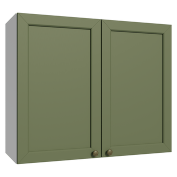 Armário Aéreo 80 cm 2 Portas Branco/Verde Vik Madesa