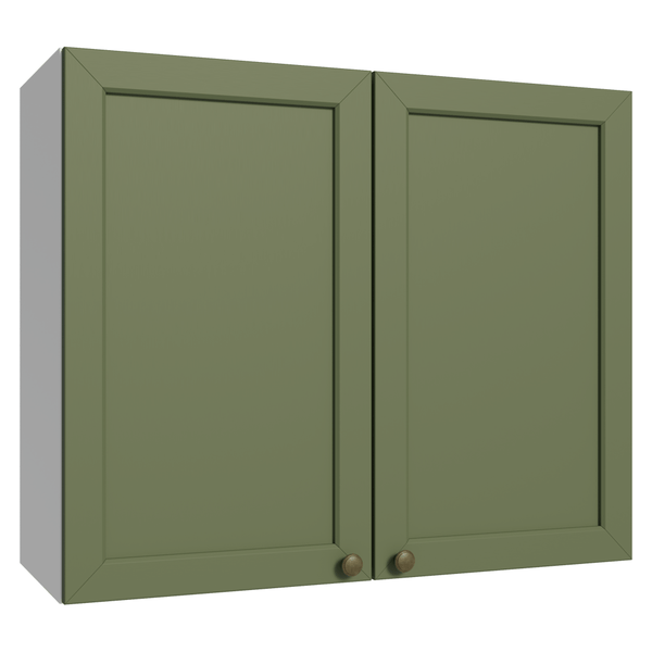 Armário Aéreo 80 cm 2 Portas Branco/Verde Vik Madesa