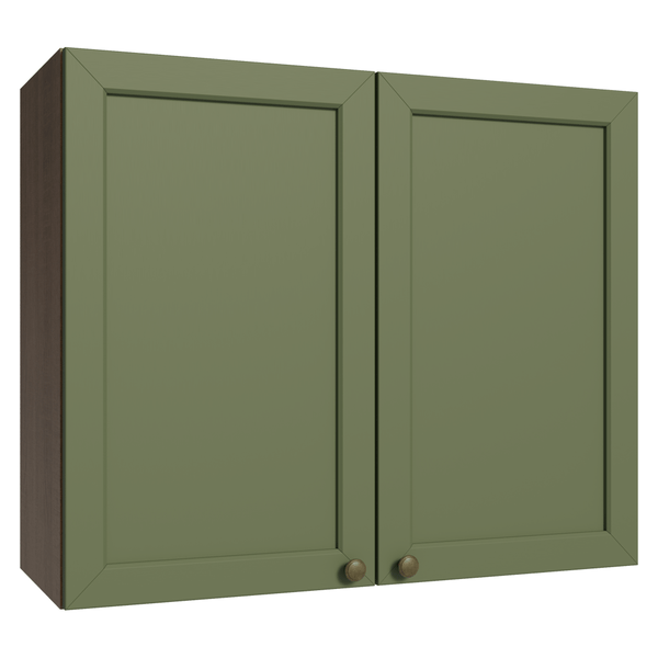 Armário Aéreo 80 cm 2 Portas Rustic/Verde Vik Madesa