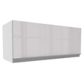 Armário Aéreo Madesa Acordes 100% MDF 80 cm 1 Porta Basculante Branco Brilho