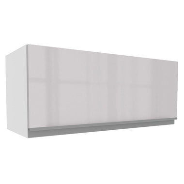 Armário Aéreo Madesa Acordes 100% MDF 80 cm 1 Porta Basculante Branco Brilho