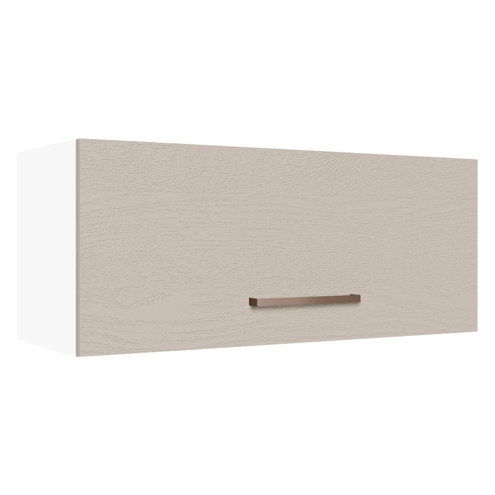 Armário Aéreo 80 cm 1 Porta Basculante Branco/Crema Agata Madesa