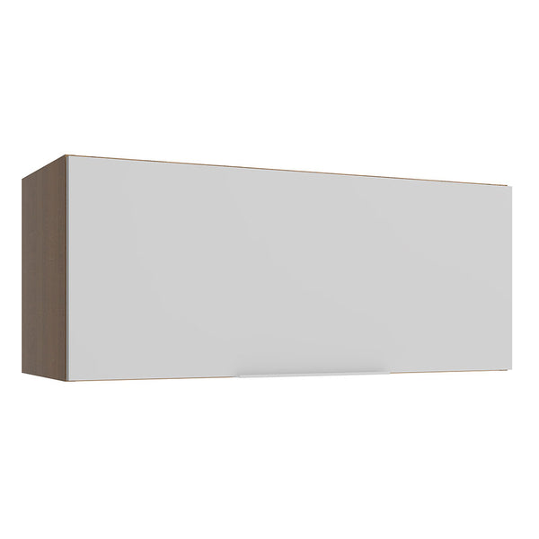 Armário Aéreo Madesa Stella 80 cm 1 Porta Basculante Rustic/Branco