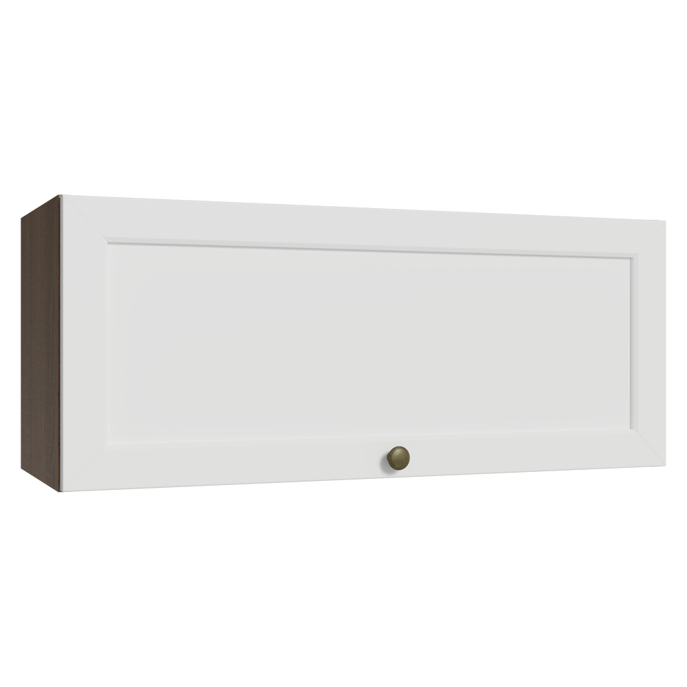Armário Aéreo 80 cm 1 Porta Basculante Rustic/Branco Vik Madesa