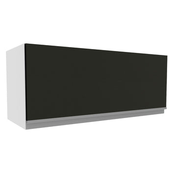 Armário Aéreo Madesa Glamy 80 cm 1 Porta Basculante Branco/Preto