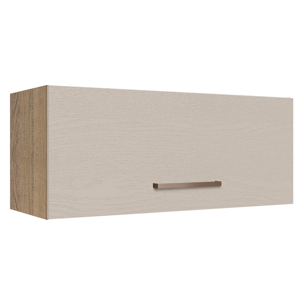 Armário Aéreo 80 cm 1 Porta Basculante Rustic/Crema Agata Madesa