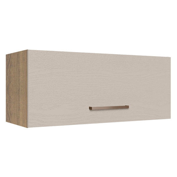 Armário Aéreo 80 cm 1 Porta Basculante Rustic/Crema Agata Madesa
