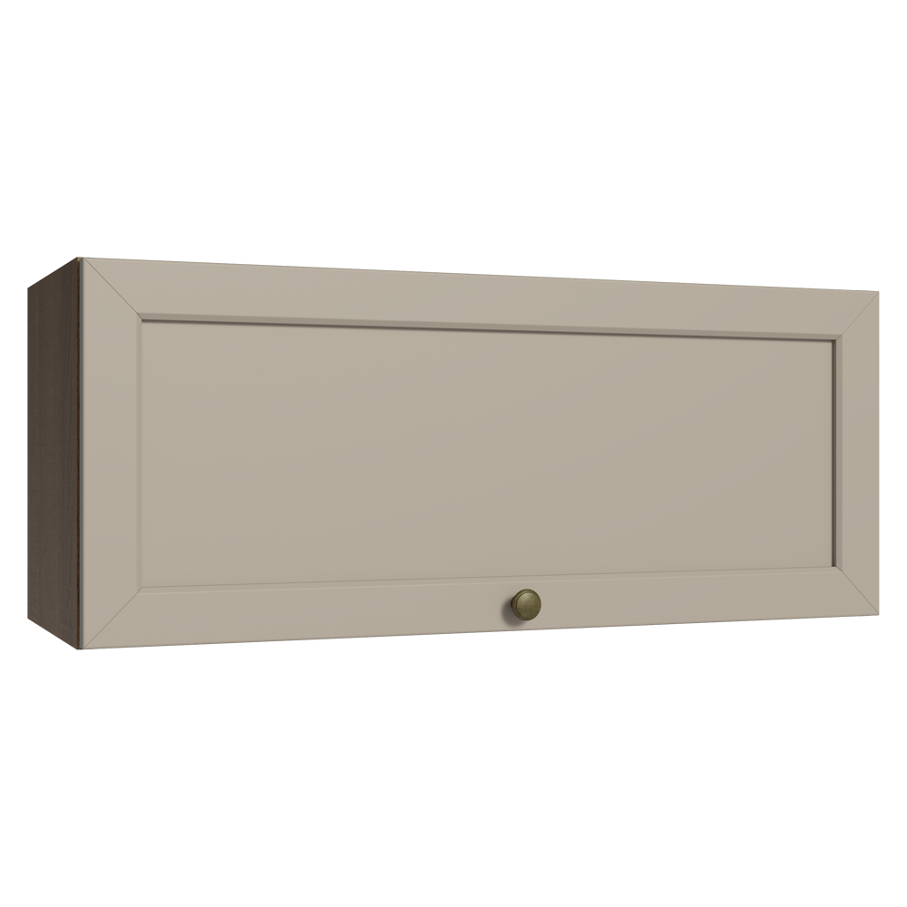 Armário Aéreo 80 cm 1 Porta Basculante Rustic/Crema Vik Madesa