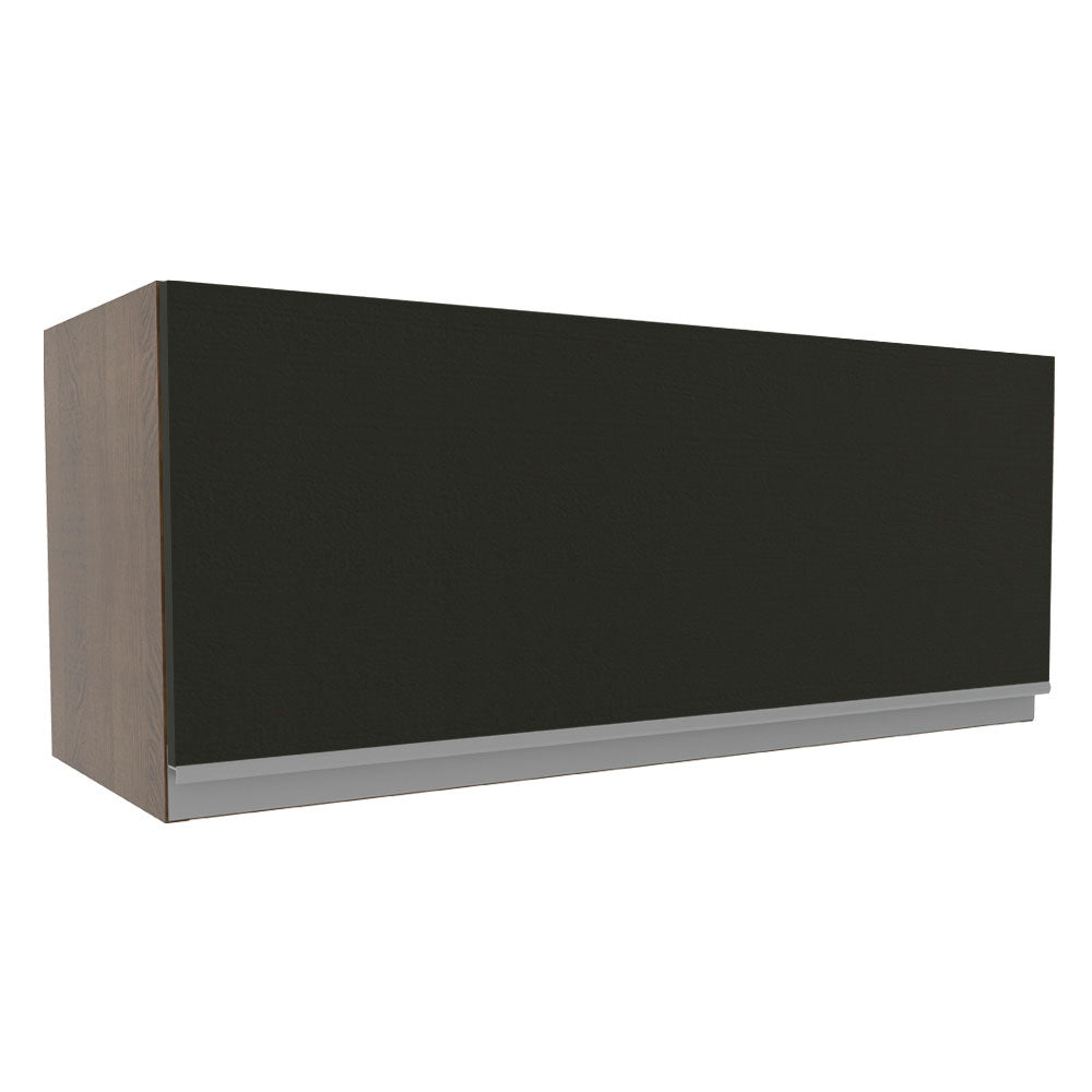 Armário Aéreo Madesa Glamy 80 cm 1 Porta Basculante Rustic/Preto