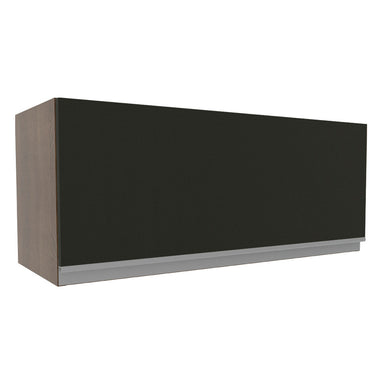 Armário Aéreo Madesa Glamy 80 cm 1 Porta Basculante Rustic/Preto