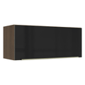 Armário Aéreo Madesa Lux 80 cm 1 Porta Basculante Rustic/Preto