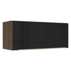Armário Aéreo Madesa Lux 80 cm 1 Porta Basculante Rustic/Preto