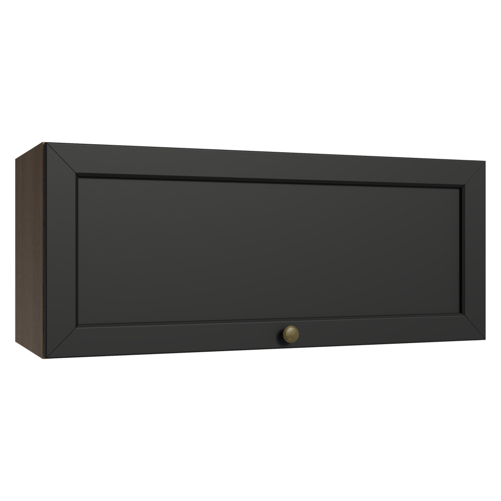 Armário Aéreo 80 cm 1 Porta Basculante Rustic/Preto Vik Madesa