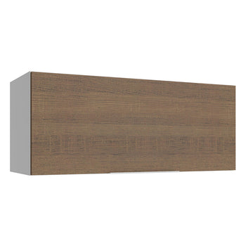 Armário Aéreo Madesa Stella 80 cm 1 Porta Basculante Branco/Rustic