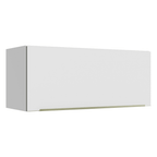 Armário Aéreo Madesa Lux 80 cm 1 Porta Basculante Branco/Branco Veludo